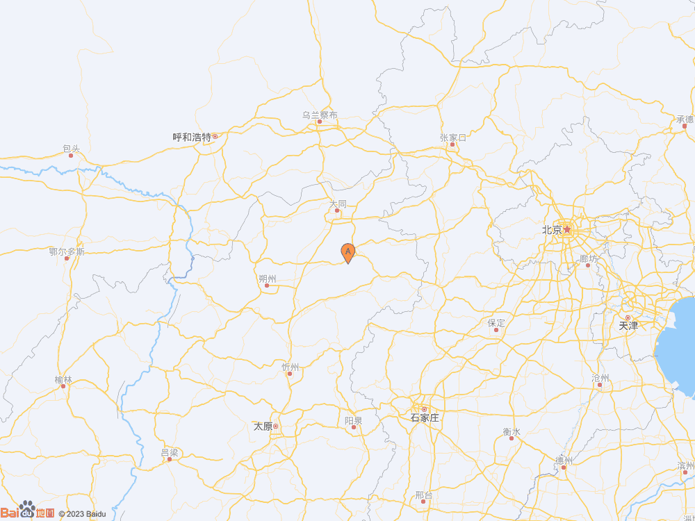 山西大同市浑源县（北纬39.60度，东经113.51度）发生3.1级地震